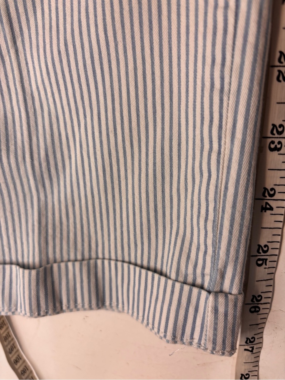 Gap Girlfriend Chino Blue & White Railroad Stripe Pants, size 10 - Picture 14 of 14